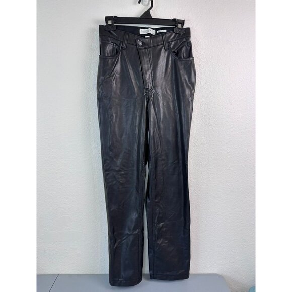 Abercrombie and Fitch 4 27w curve love vegan leather the 90's straight high rise - Picture 1 of 7